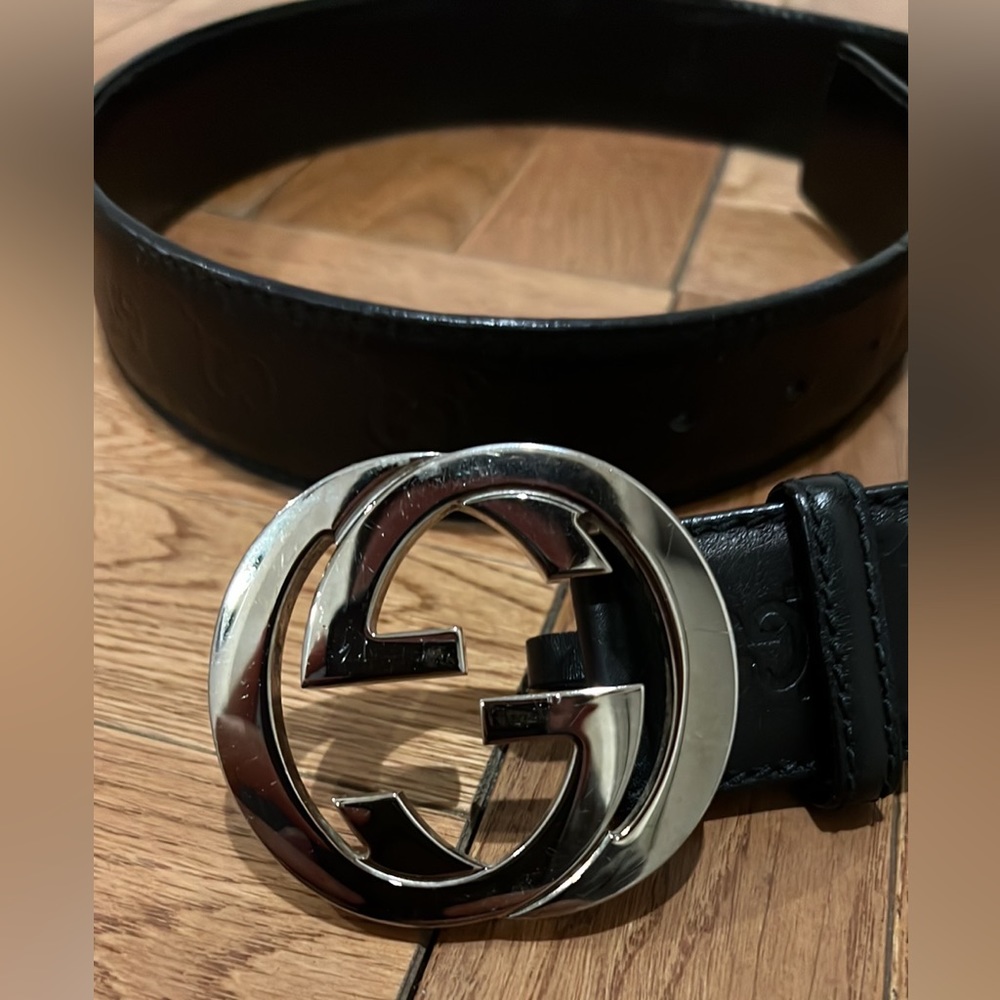 Mens black Gucci Belt size 30 8/10 condition